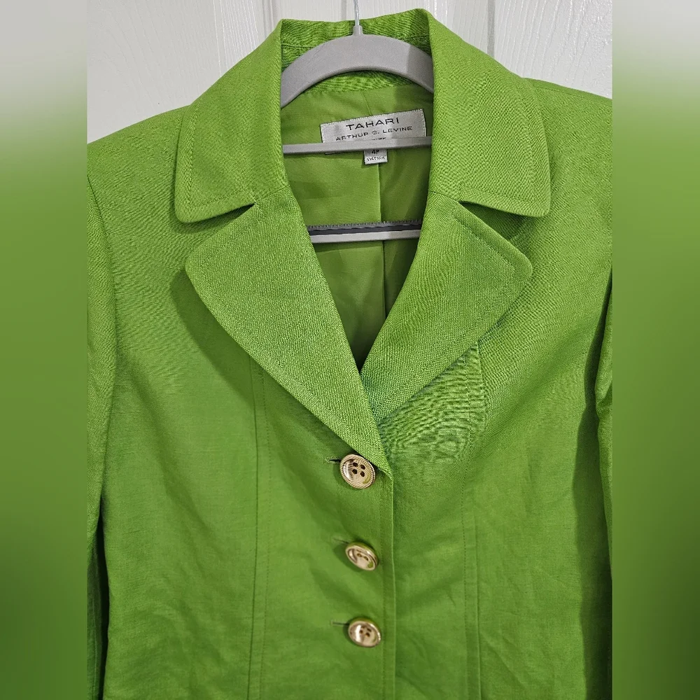 💚 Tahari Arthur S. Levine Green Blazer – NWT 💚 - Picture 6 of 13